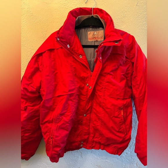 Vintage 90’s Snowy Mountain Red Ski Jacket Coat Women’s XL - Picture 1 of 16
